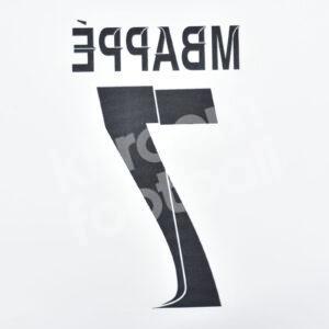 2023-24 PSG Paris Away Name Number Set #7 MBAPPE UCL Repro - Image 3