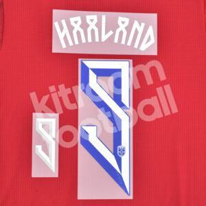 2024-25 Norway Home Name Number Set #9 HAALAND Repro