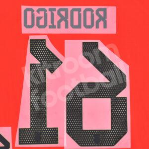 FIFA World Cup Qatar 2022 Spain Name Number Set #16 RODRIGO Home Repro - Image 3