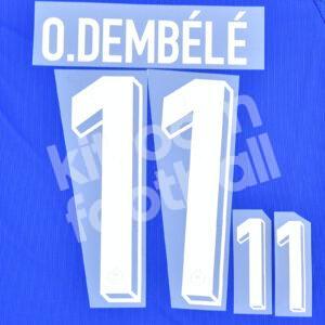 UEFA Euro 2024 France Home Name Number Set #11 O. DEMBELE Repro