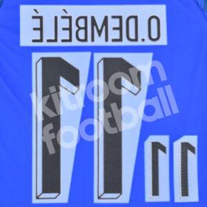 UEFA Euro 2024 France Home Name Number Set #11 O. DEMBELE Repro - Image 3