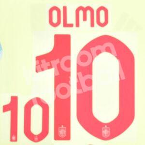 UEFA Euro 2024 Spain Away Name Number Set #10 OLMO Repro