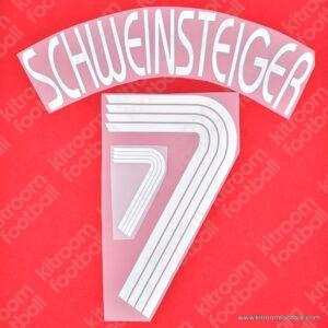 World Cup 2006 Germany Away Name Set Number #7 SCHWEINSTEIGER Repro - Image 2