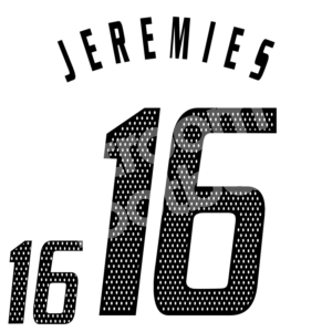 Euro 2004 Germany Home Name Number Set #16 JEREMIES Repro