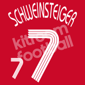 World Cup 2006 Germany Away Name Set Number #7 SCHWEINSTEIGER Repro - Image 1