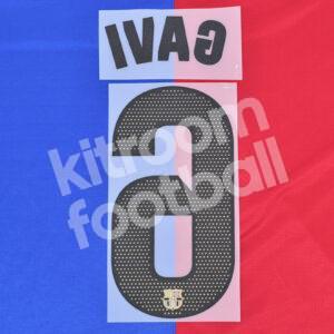 2024-25 Fc Barcelona Home Name Number Set #6 GAVI La Liga Repro - Image 3