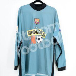 1998-99 Barcelona Goalkeeper Shirt #1 HESP Match Worn Signed "Drogas No" - Image 3
