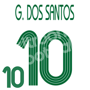 2007 Mexico Away Name Number Set #10 Giovanni DOS SANTOS Repro
