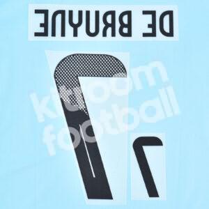 UEFA Euro 2024 Belgium Away Name Number Set #7 DE BRUYNE Repro - Image 3