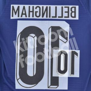 UEFA Euro 2024 England Away Name Number Set #10 BELLINGHAM Repro - Image 3