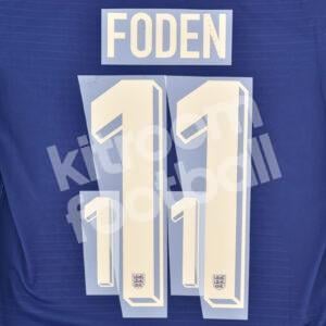 UEFA Euro 2024 England Away Name Number Set #11 FODEN Repro