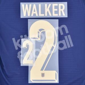 UEFA Euro 2024 England Away Name Number Set #2 WALKER Repro