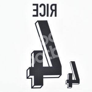 UEFA Euro 2024 England Home Name Number Set #4 RICE Repro - Image 3