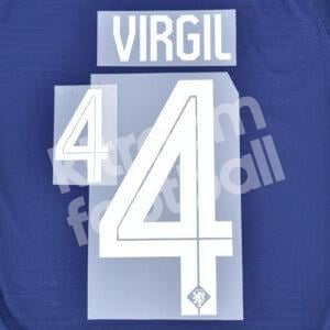 UEFA Euro 2024 Netherlands Away Name Number Set #4 VIRGIL van Dijk Repro
