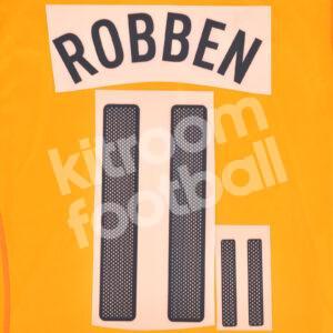 2010 Netherlands FIFA World Cup Name Number Set #11 ROBBEN Home Repro v2
