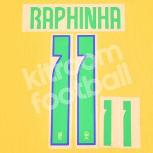 Copa America 2024 Brazil Home Name Number Set #11 RAPHINHA Repro