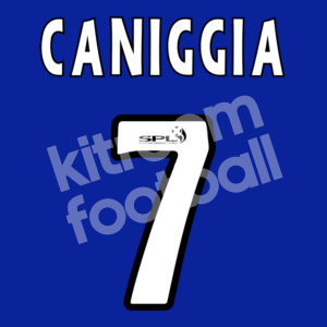 2002-03 Glasgow Rangers Home Name Number Set #7 CANIGGIA SPL Repro
