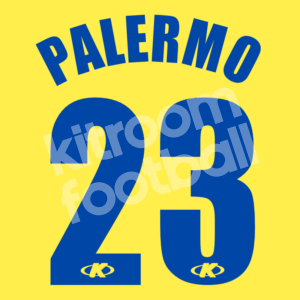 2000-01 Villarreal Home Name Number Set #23 PALERMO Repro