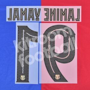 2024-25 Fc Barcelona Home Name Number Set #19 LAMINE YAMAL Champions League Repro - Image 3