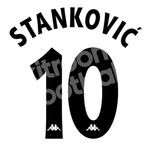 1996-98 Red Star Belgrade Home Name Number Set #10 STANKOVIC Repro - Image 1