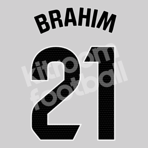 2024-25 Real Madrid Home Name Number Set #21 BRAHIM La Liga Repro - Image 1