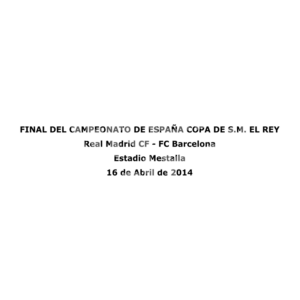2014 Real Madrid Final Copa del Rey Match Details Patch MDT Repro