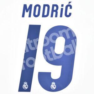 2016-17 Real Madrid Home Name Number Set #19 MODRIC Repro