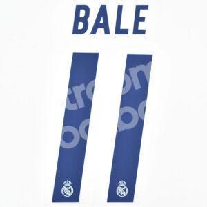 2016-17 Real Madrid Home Name Number Set #11 BALE Repro