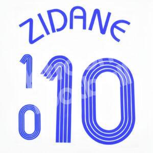 France FIFA World Cup 2006 Away Name Number Set #10 ZIDANE Repro v1