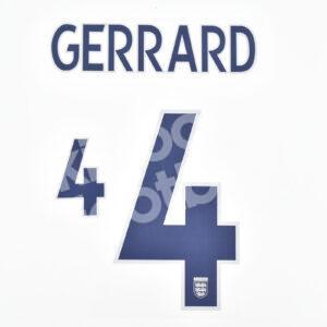 World Cup 2006 England Home Name Number Set #4 GERRARD  Repro