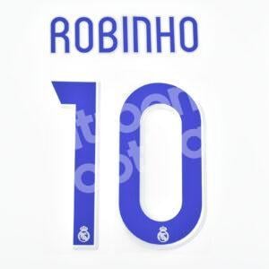 2006-07 Real Madrid Home Name Number Set #10 ROBINHO Repro