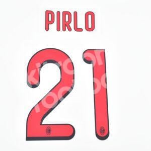 2009-10 AC Milan Away Name Number Set #21 PIRLO Repro