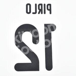 2009-10 AC Milan Away Name Number Set #21 PIRLO Repro - Image 3