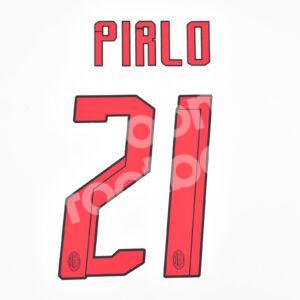 2007-08 AC Milan Away Name Number Set #21 PIRLO Repro
