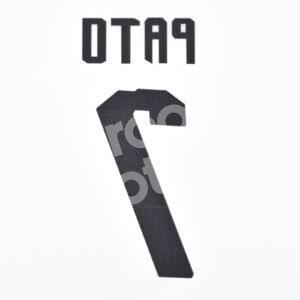 2007-08 AC Milan Away Name Number Set #7 PATO Repro - Image 3