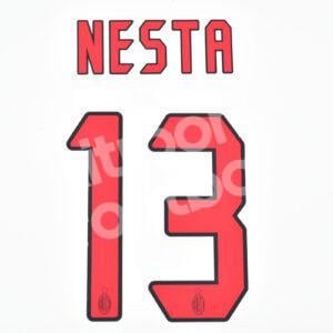 2004-07 AC Milan Away Name Number Set #13 NESTA Repro