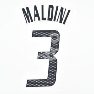 2002-04 AC Milan Away Name Number Set #3 MALDINI Repro