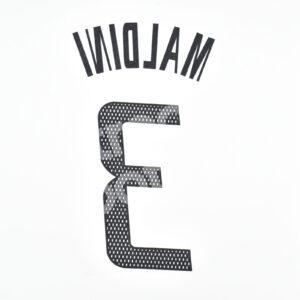 2002-04 AC Milan Away Name Number Set #3 MALDINI Repro - Image 3