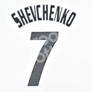 2002-04 AC Milan Away Name Number Set #7 SHEVCHENKO Repro