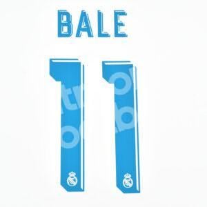 2017-18 Real Madrid Home Name Number Set #11 BALE Champions League Repro