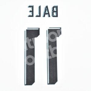 2017-18 Real Madrid Home Name Number Set #11 BALE Champions League Repro - Image 3