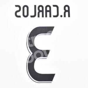 2006-07 Real Madrid Home Name Number Set #13 Roberto CARLOS Repro - Image 3