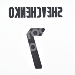 2004-06 AC Milan Away Name Number Set #7 SHEVCHENKO Repro - Image 3