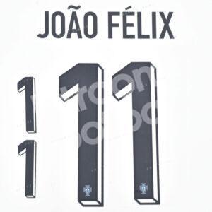 UEFA Euro 2024 Portugal Away Name Number Set #11 JOAO FELIX Repro