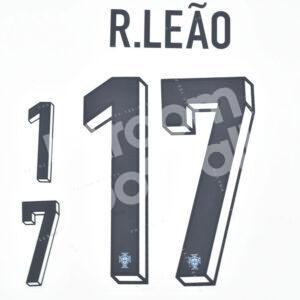 UEFA Euro 2024 Portugal Away Name Number Set #17 Rafa LEAO Repro