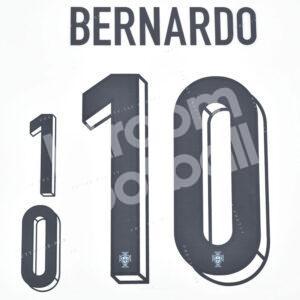 UEFA Euro 2024 Portugal Away Name Number Set #10 BERNARDO Silva Repro