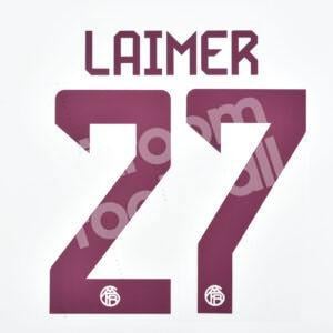 2023-24 Bayern Munich Third Name Number Set #27 LAIMER Repro