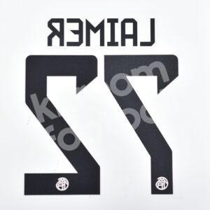 2023-24 Bayern Munich Third Name Number Set #27 LAIMER Repro - Image 3