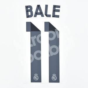 2014-15 Real Madrid Home Name Number Set #11 BALE Repro