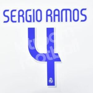 2006-07 Real Madrid Home Name Number Set #4 SERGIO RAMOS Repro